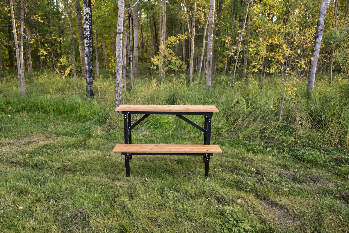 Two-Level Cedar Bench | Portable