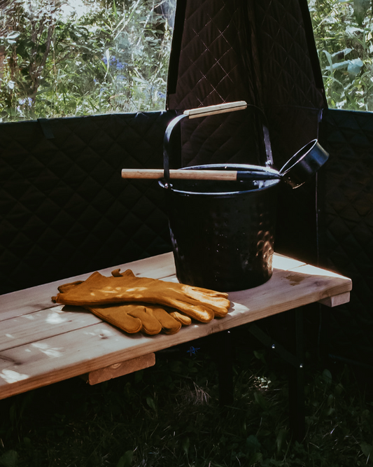 Folding Cedar Sauna Benches