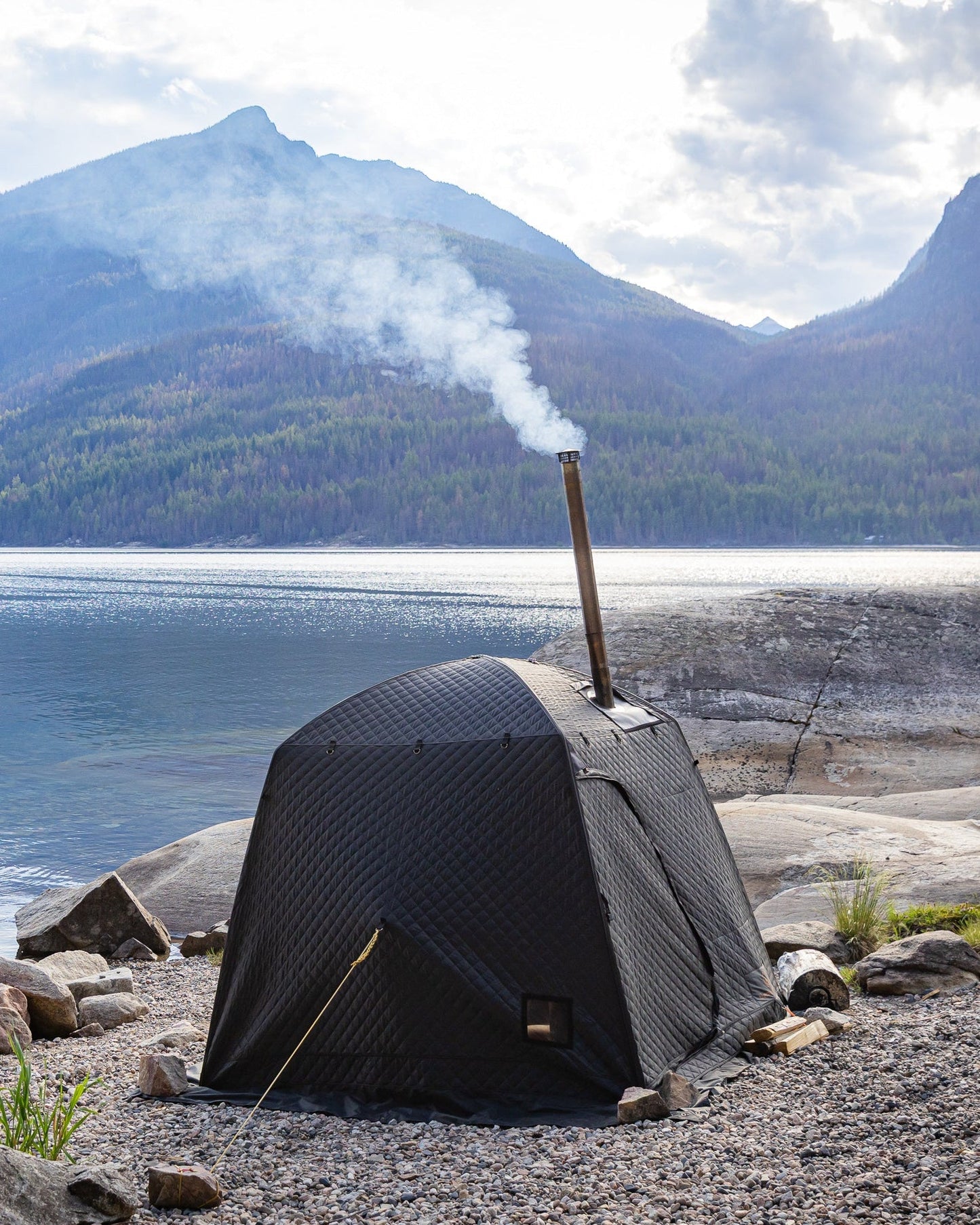 The Core Kit - Sauna Tent, Stove, Benches + Rocks.