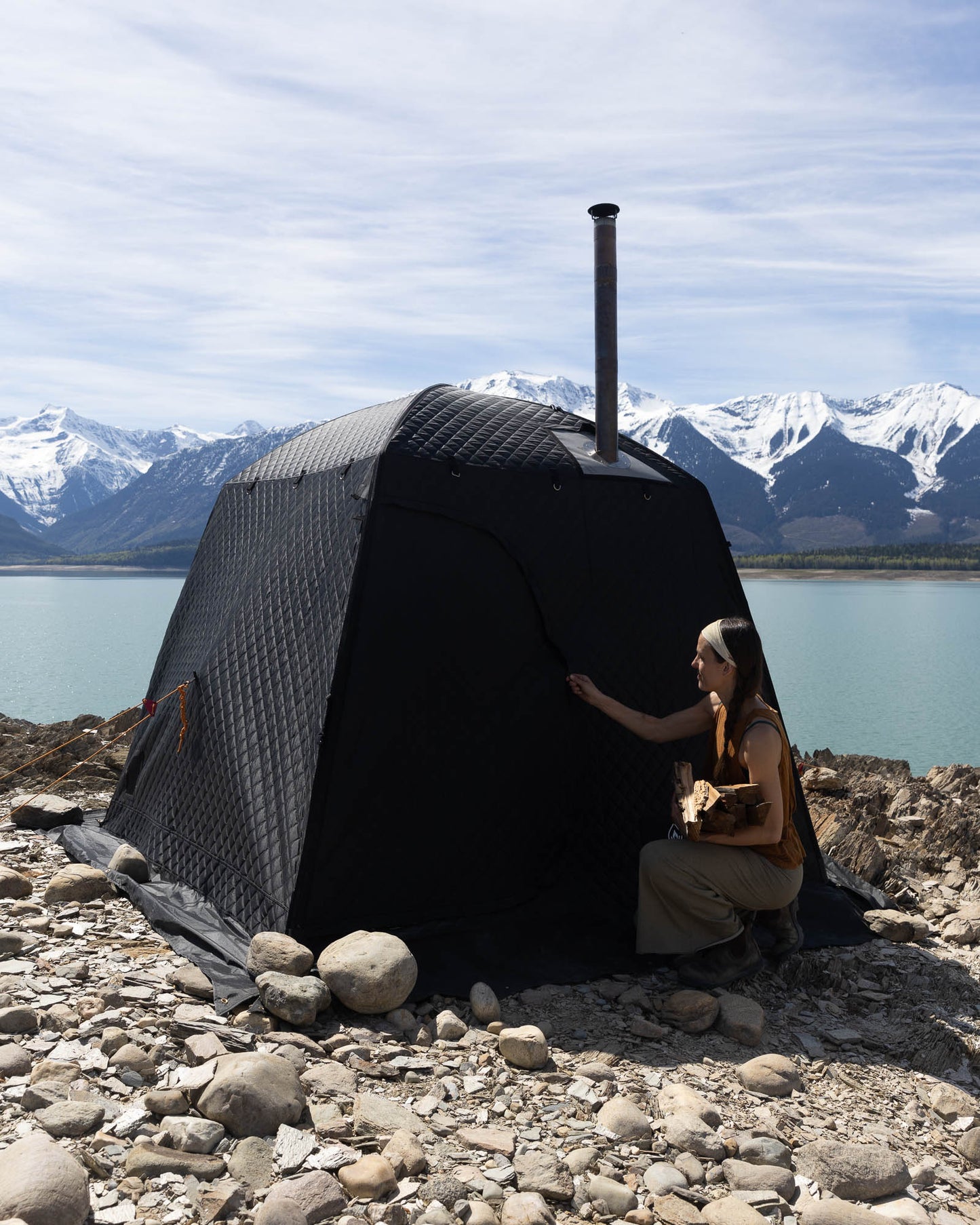 The Core Kit - Sauna Tent, Stove, Benches + Rocks.