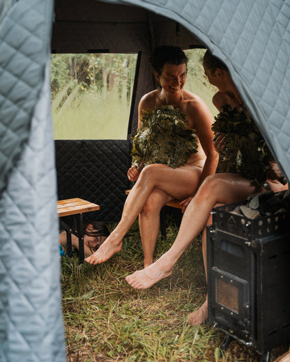 The Core Kit - Sauna Tent, Stove, Benches + Rocks.