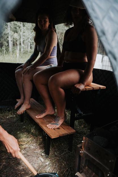 Two-Level Cedar Bench | Portable