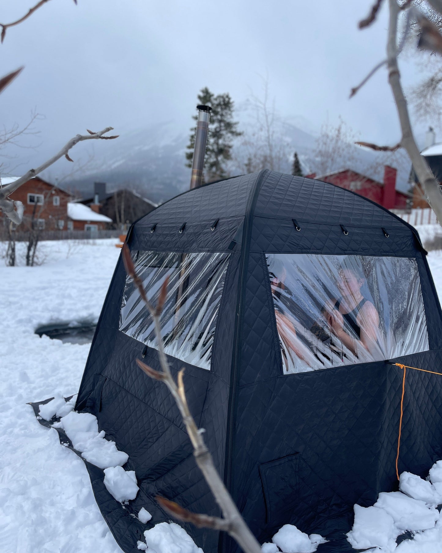The Core Kit - Sauna Tent, Stove, Benches + Rocks.