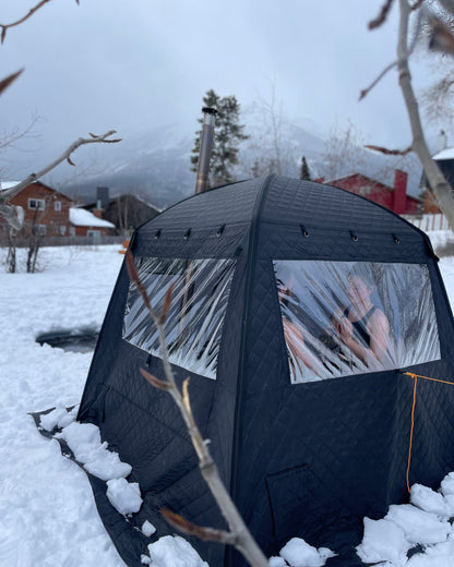 The Core Kit - Sauna Tent, Stove, Benches + Rocks.