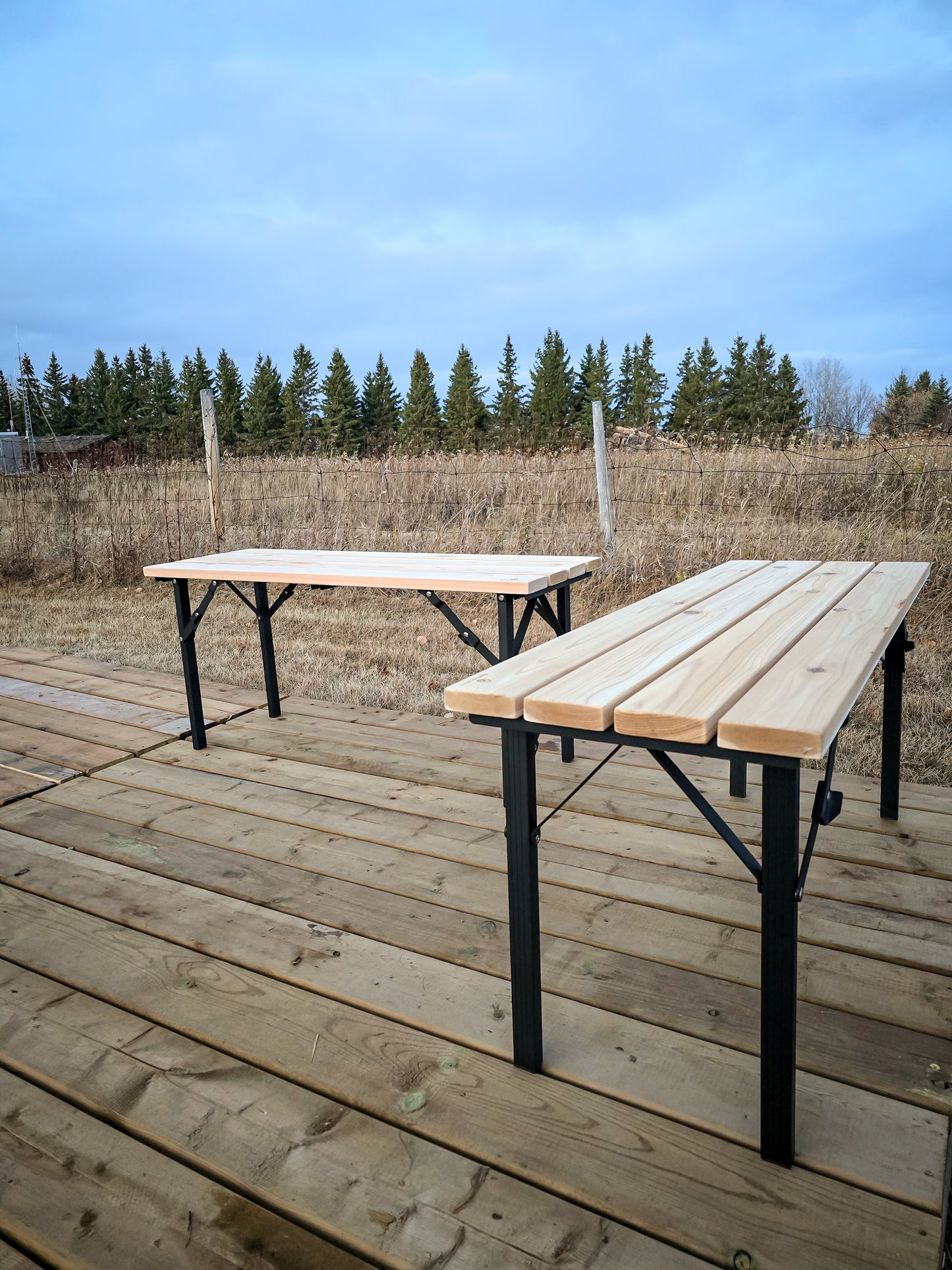 Folding Cedar Sauna Benches